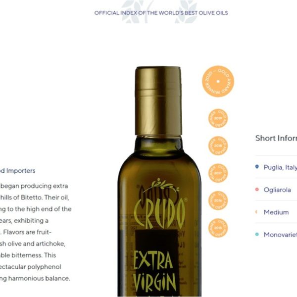GOLD MEDAL - NY Olive oil competition